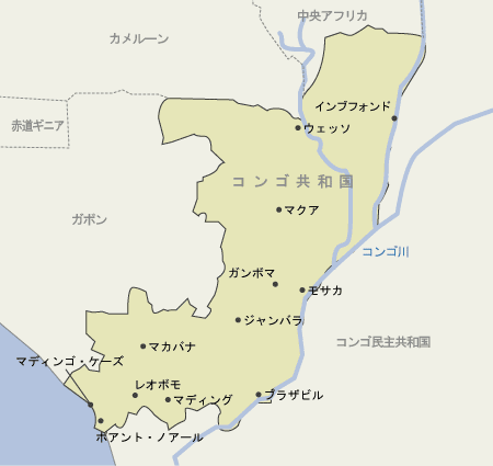 コンゴ共和国　地図