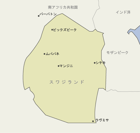 スワジランド　地図