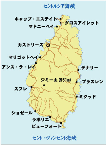 セントルシア　地図