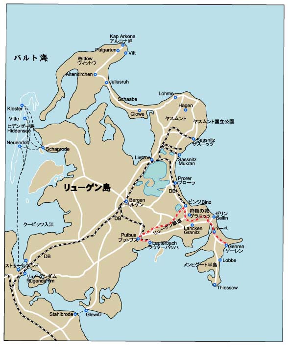 リューゲン島マップ