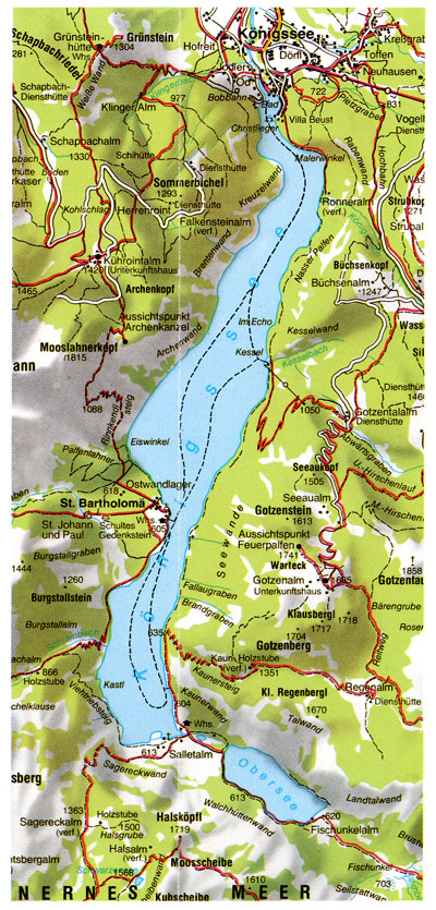 ケーニッヒ湖地図