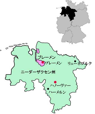 ドイツ北西部地図