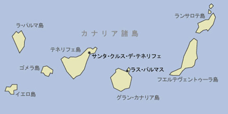 カナリア諸島地図