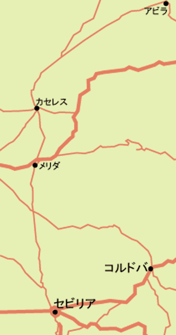 スペイン西部地方 地図
