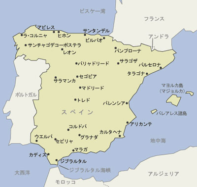 スペイン地図