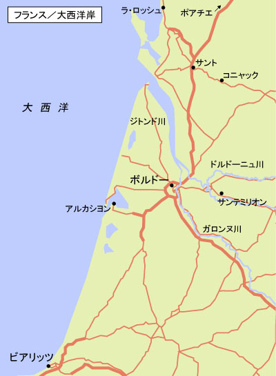 大西洋岸地方　地図