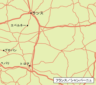 シャンパーニュ地方　地図