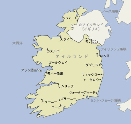 アイルランド国地図