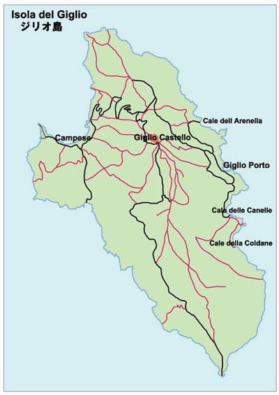 ジリオ島地図