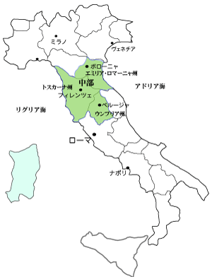 フィレンツェ･イタリア中部地方　地図