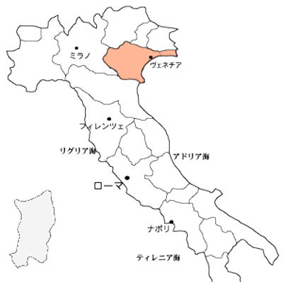 ヴェネチア･イタリア北東部　地図