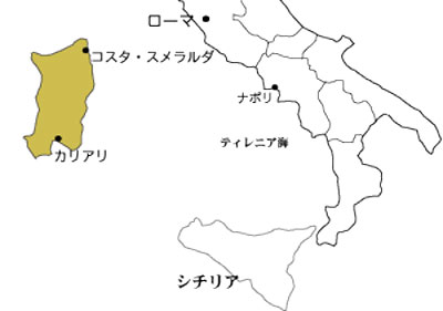 サルデニア島　地図