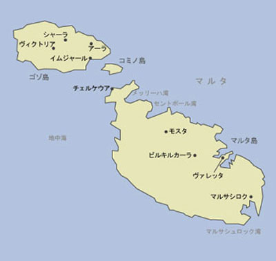 マルタ国地図