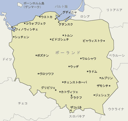ポーランド国地図