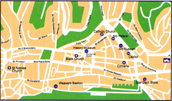 ブラショフ市街地地図