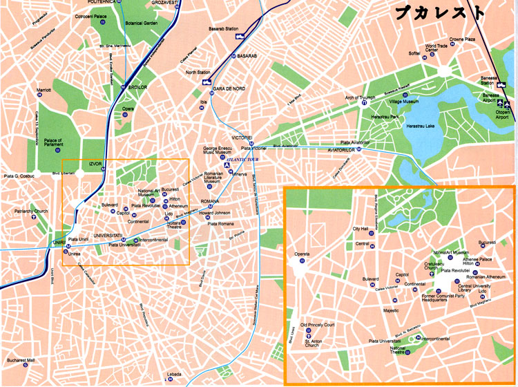 ブカレスト市街地地図