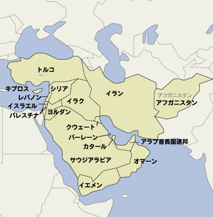 トルコ・中東　地図