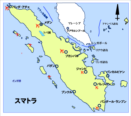 スマトラ島 地図